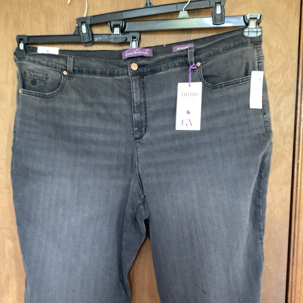 Gloria Vanderbilt Amanda jean magical stretch classic rise tapered leg 24W short - Picture 5 of 15